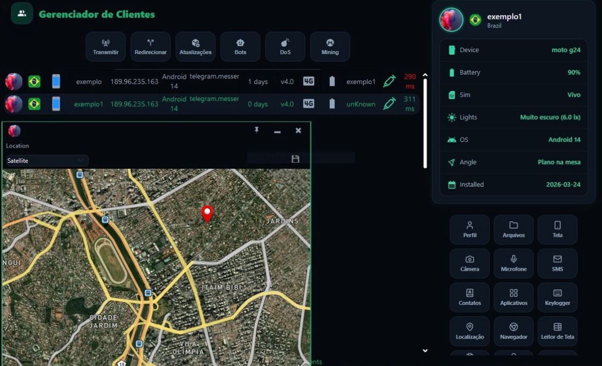 Localização em tempo real