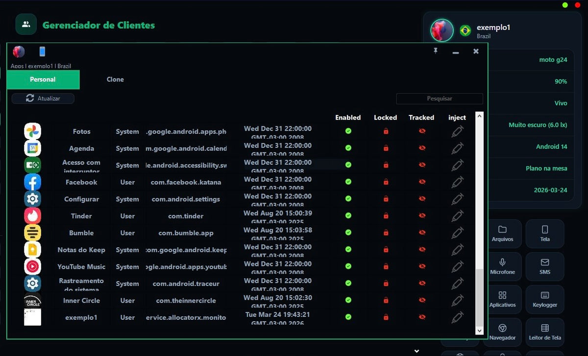 Gerenciador de aplicativos