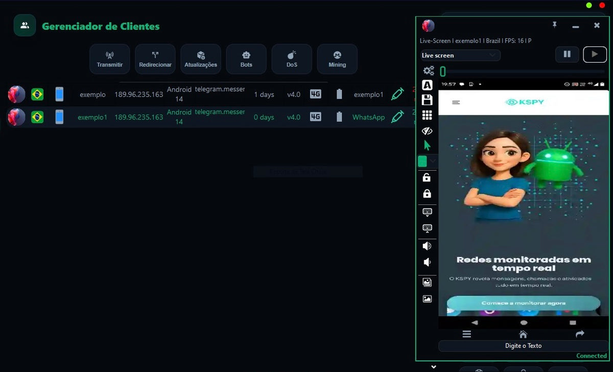 Espelhamento de tela